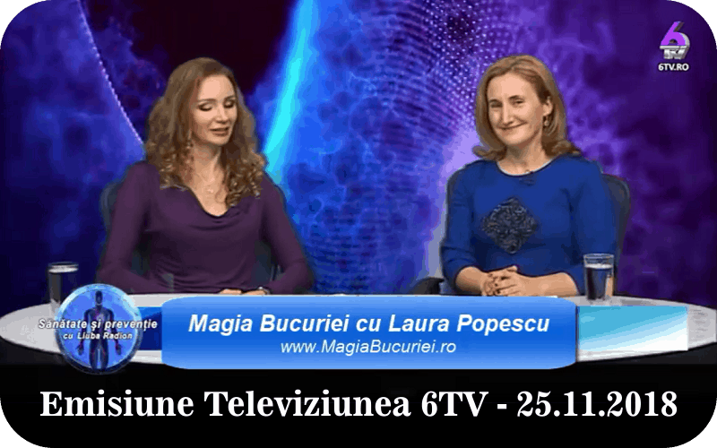 Magia Bucuriei cu Laura Popescu – Emisiune Televiziunea 6TV – 25.11.2018